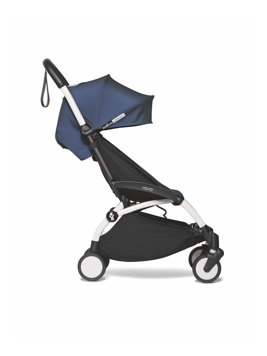Babyzen YOYO2 Stroller White Frame with Air France Blue 6+ Color Pack image number 2